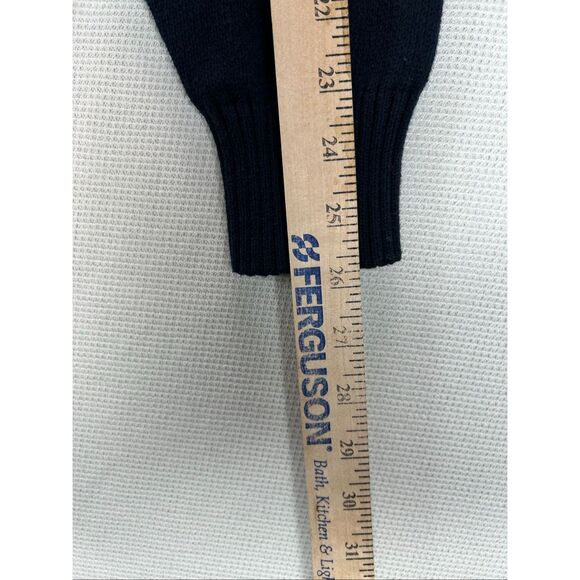 Men’s M Fair Isle Knit Sweater Navy Multicolor 100% Cotton Winter Holiday - Picture 6 of 7